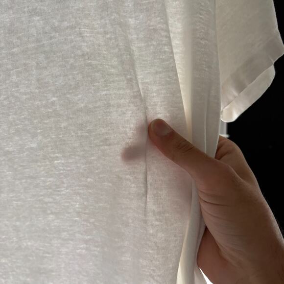 Vintage Paper Thin BURNOUT Blank T-Shirt Size M White 1980s Worn Distressed - Picture 4 of 12